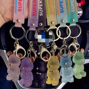 Acrylic Bear frosted Keychain