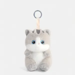 IVETTO Mystery Cat Plush Keychain, Blind Box Stuffed Animal Charm, Cute Bag Accessory and Desk Buddy Gift for Cat Lovers
