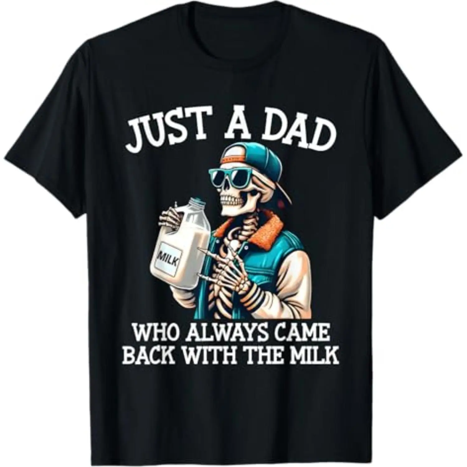 Women's Short-Sleeve Crew Neck Breathable Cotton Graphic T-Shirt - 'Came Back With The Milk' Joke Print, Casual Streetwear Top, Soft Machine Washable All-Season Apparel