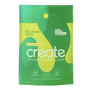 Creatine Gummies (Sour Green Apple) – Boost Strength, Focus & Endurance | 1.5g Per Gummy | Vegan, Non-Melting Formula