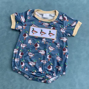 Toddle baby boy mallard duck summer romper