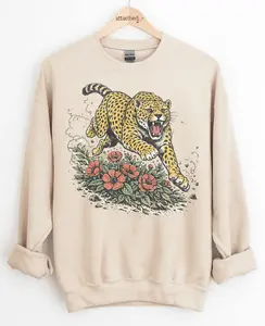 Roaring Leopard Graphic Top