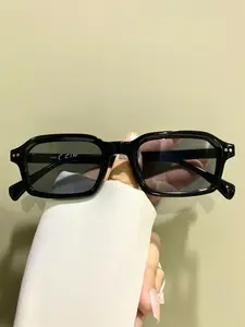 Small Frame Rectangular Glasses, Simple Fashion Trend Decorative Eyeglasses for Men and Women