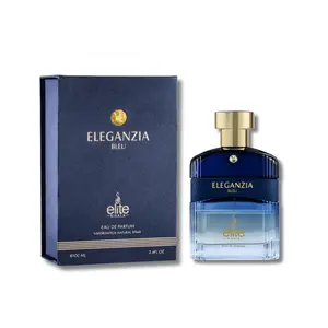 Risala Elite Eleganzia Bleu Eau De Parfum Spray - 3.4fl.oz Men's Fragrance, Citrus Cedarwood Amber Notes, Breezy Confident Scent, Single Item Blue Perfumes, Fragrances
