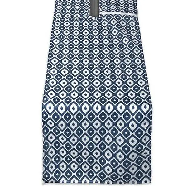 Design Imports 14" x 108" IKAT Outdoor Table Runner with  Zipper
