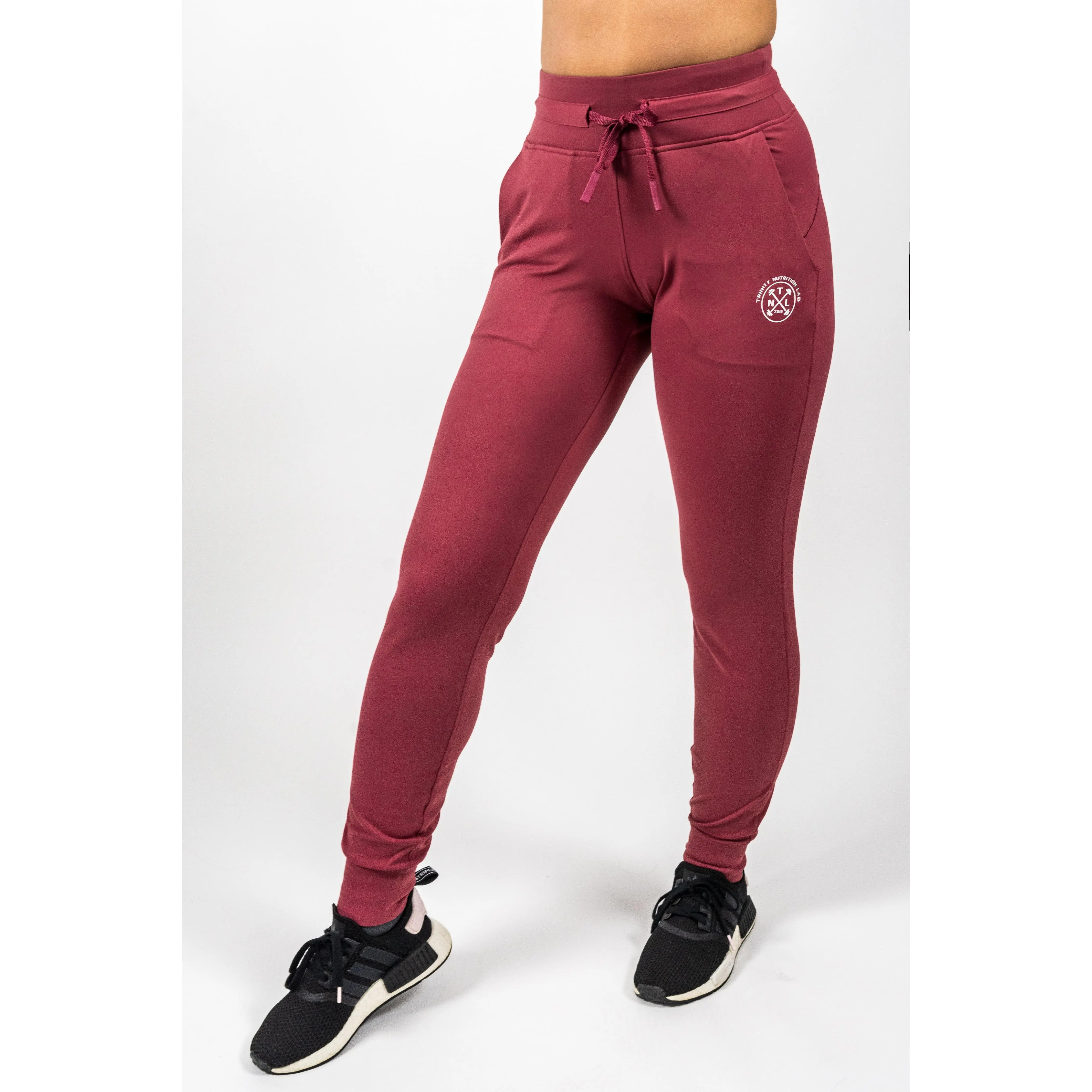 Infinity Jogger in Maroon with Drawstring Waistband and Comfortable Fit for Active Wear