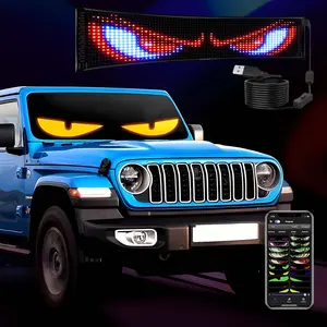 2Pcs LED Devil Eyes Light Strips for Cars Trucks SUVs, App Control Full Color Windshield Decorative Lights, USB Powered Ambient Lighting cars accessories truck accessories car decor car accessories for men fun car accessories auto accessories decoration