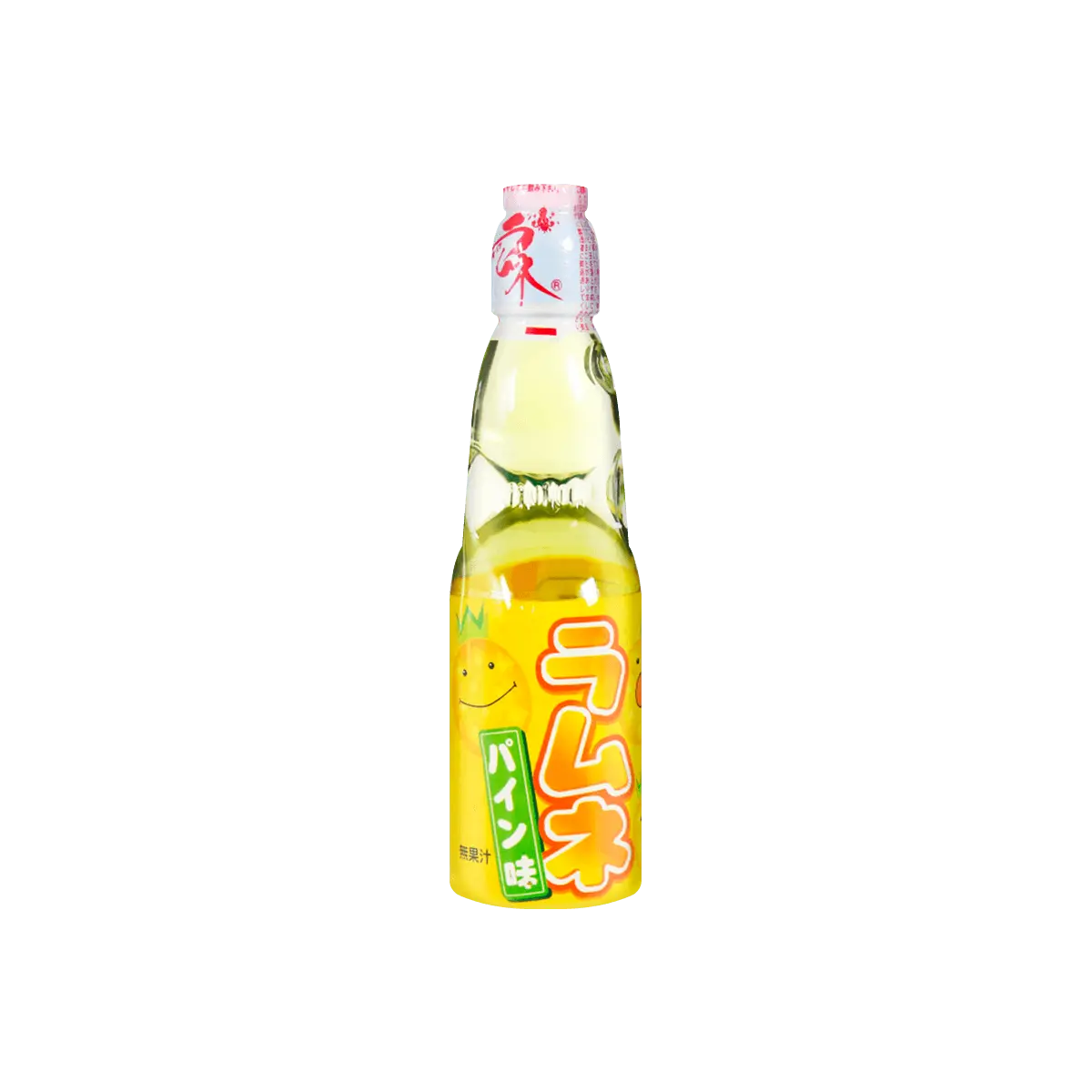 HATAKOSEN Ramune Soda - Pineapple Flavor, Japanese Marble Soda Drink, 200ml Bottle