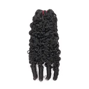 1 pcs per lot Burmese curly Human Hair Bundles wholesale Brazilian Virgin Remy Hair Loose curly Quick Weave for Women Customized 12-26 Inches 100% Unprocessed Natural Black Extensions