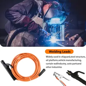 Welding Cable 10/25FT 300A Power Cable tool welding leads Electrode Holder and Connector ABS+Alloy Material Construction Engineering Home & Ship Welding Handheld Welder Machines tools kit set tools and gadgets for him