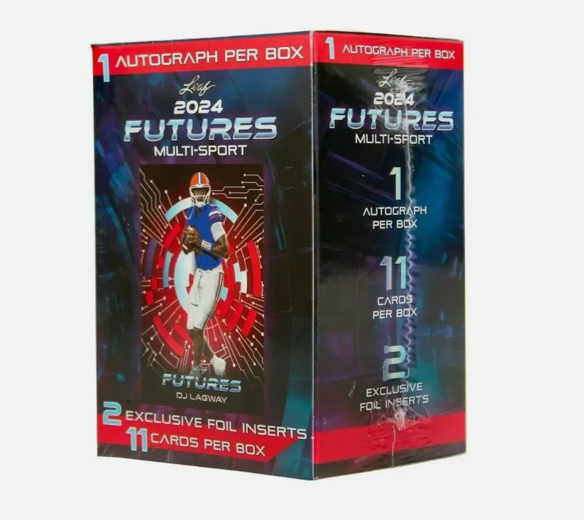 Leaf Trading Cards 2024 FUTURES MULTI-SPORT BLASTER BOX 1 AUTO Jayden Daniels Dylan Harper Lamine Yamal Paul Skenes Seebale Futures Series 1 Autograph per Box 11 Cards per Box 2 Exclusive Foil Inserts