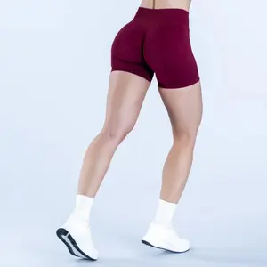 Impact shorts, brand-logo low-rise seamless yoga shorts, tummy-control butt-lifting shorts, gym workout shorts, fitness cycling shorts, stretchy activewear shorts