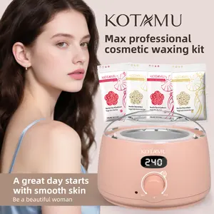 KOTAMU Waxing Kit for Women & Men – Hot Wax Warmer Pot for Face, Body, Bikini, Eyebrow, Brazilian, Sensitive Skin – 25Pcs Hair Removal Kit