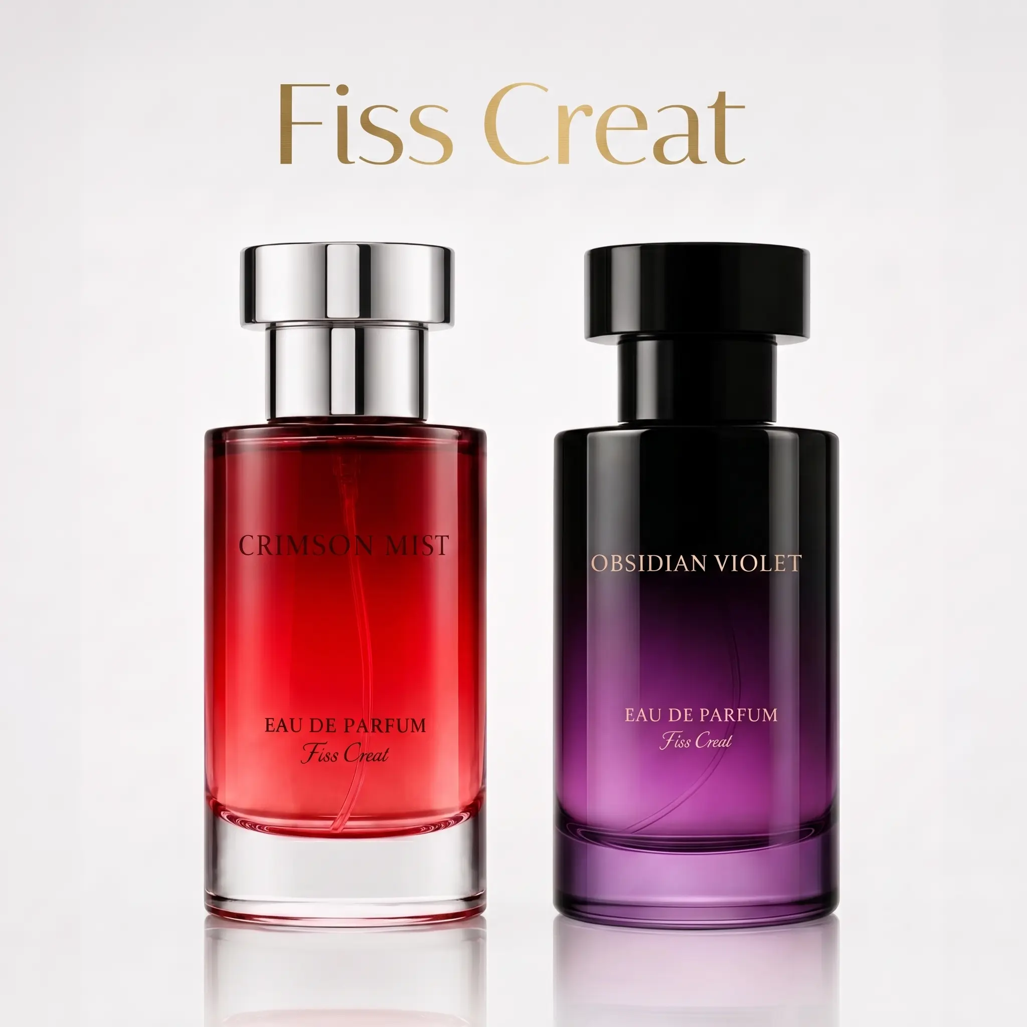 Women's Fiss Creat 2-Piece Elegant Eau de Parfum (EDP) Set - 50ml/1.7 fl oz Each, Black Currant Rose & Almond Coffee Vanilla Scents, Floral Fruity & Gourmand Woody, Long-Lasting Layered, Birthday Gift Ideas, Signature Fragrances, Office & Date Night Use,