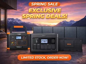Portable Power Station with Solar Panel,  for Home Backup, Camping & Emergency, Off-Grid Power Kit