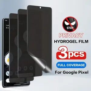 3 Privacy Protection Hydrogel Screen Protectors for Google Pixel 10/9 Pro Xl/8/8 Pro/8a/7/7a/7 Pro/6/6a/6 Pro, Scratch Resistant, Easy Installation, Ultra Thin Flexible Material Accessories