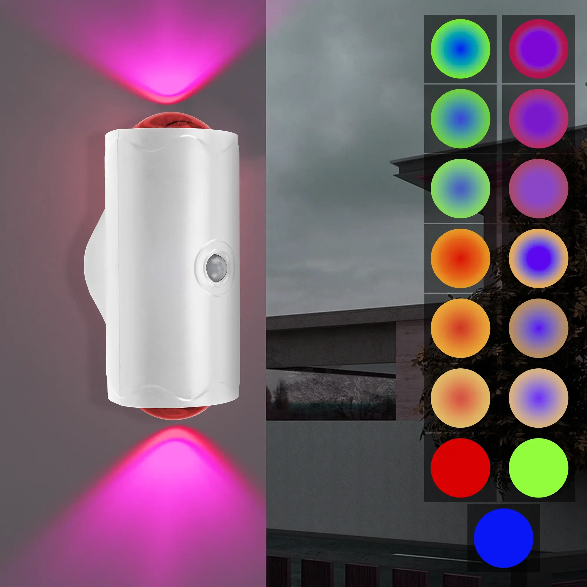 2-Pack Rechargeable LED Motion Sensor Wall Sconces, RGB Color-Changing Dimmable USB-C Wireless Indoor Use Wall Lights, Modern Mood Lighting for Bedroom, Living Room Decor, Rechargeable Wall Sconces