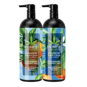 Triple Moisture Fresh Citrus Shampoo & Conditioner Set with Vegan Biotin for Dry/Damaged Hair