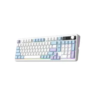 EPOMAKER TH99 PRO 96% Mechanical Keyboard with Screen & Knob Tri-Mode USB-C/BT 5.0/2.4GHz RGB Backlight PBT Keycap  Hot Swap Custom Driver Gasket Wireless Gaming Keyboard for PC/Mac creamykeyboards