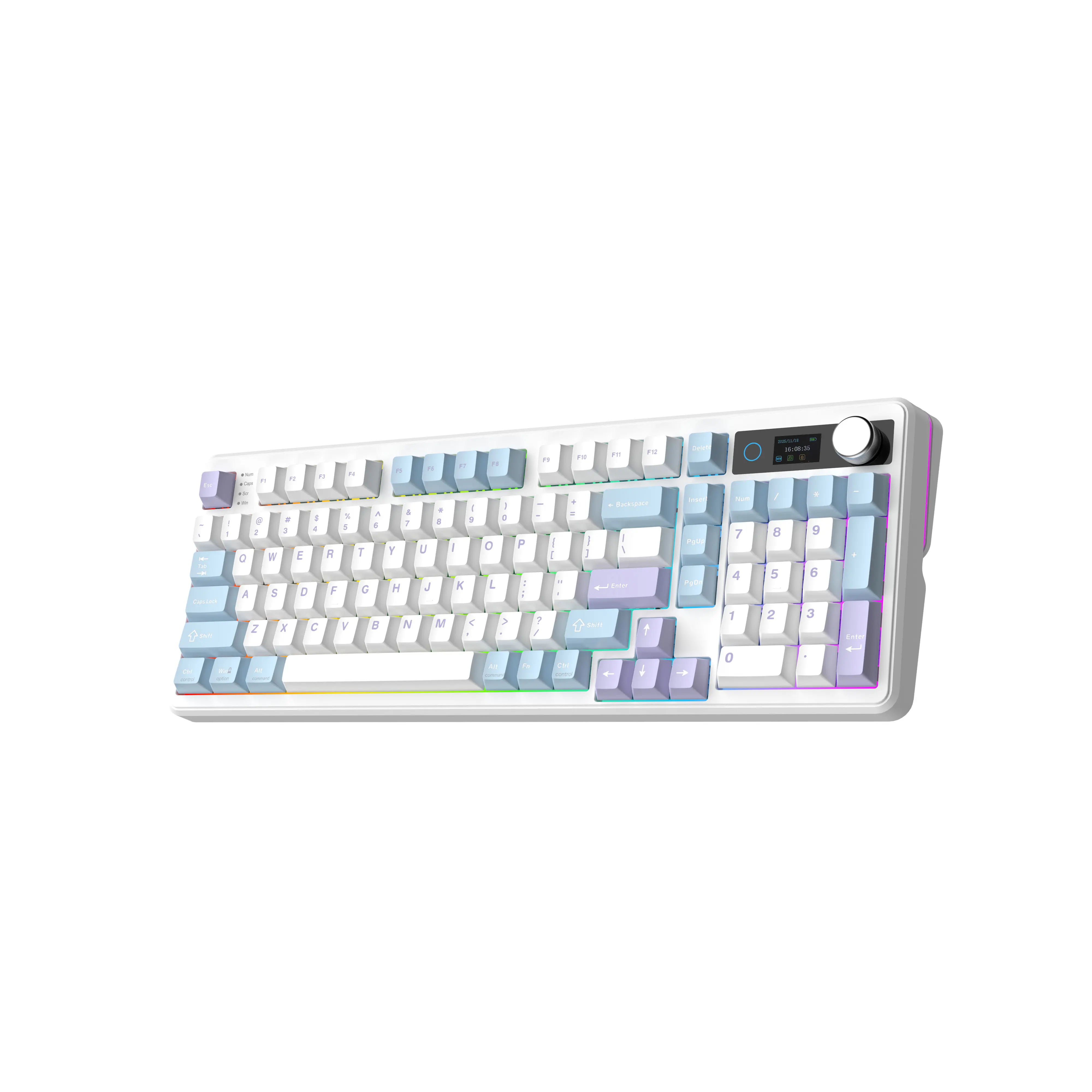 EPOMAKER TH99 PRO 96% Gasket Mount Mechanical Keyboard with Screen & Knob, Tri-Mode USB-C/BT 5.0/2.4GHz RGB Backlit, PBT Keycaps, Hot Swap, Custom Driver, Wireless for PC/Mac