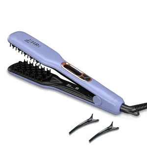 JINRI Volumizing Ceramic Hair Iron, Pumped-Up Volume, Adjustable Temp, 360 ° Tail Rotation, Lasting Hair Volume, for Short Or Thin Hair, Dual Voltage（100-240V）, Purple