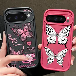 Cute pink butterfly Smartphone case suitable for Google Pixel 7 5G/Pixel 7a 5G/Pixel 7 Pro/Pixel 8 5G/Pixel 8A 5G/Pixel 8 Pro/Pixel 9 5G/Pixel 9 Pro 5G/Pixel 9 Pro XL/Pixel 10 Pro 5G/Pixel 10 5G/Pixel 9A 5G Protective TPU soft cover cell phone case casing