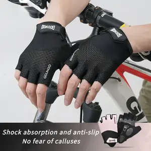 Sports Cycling Gloves Half Finger Spring and Summer Unisex Road and Mountain Bike Anti-Slip Shockproof Protective Gear