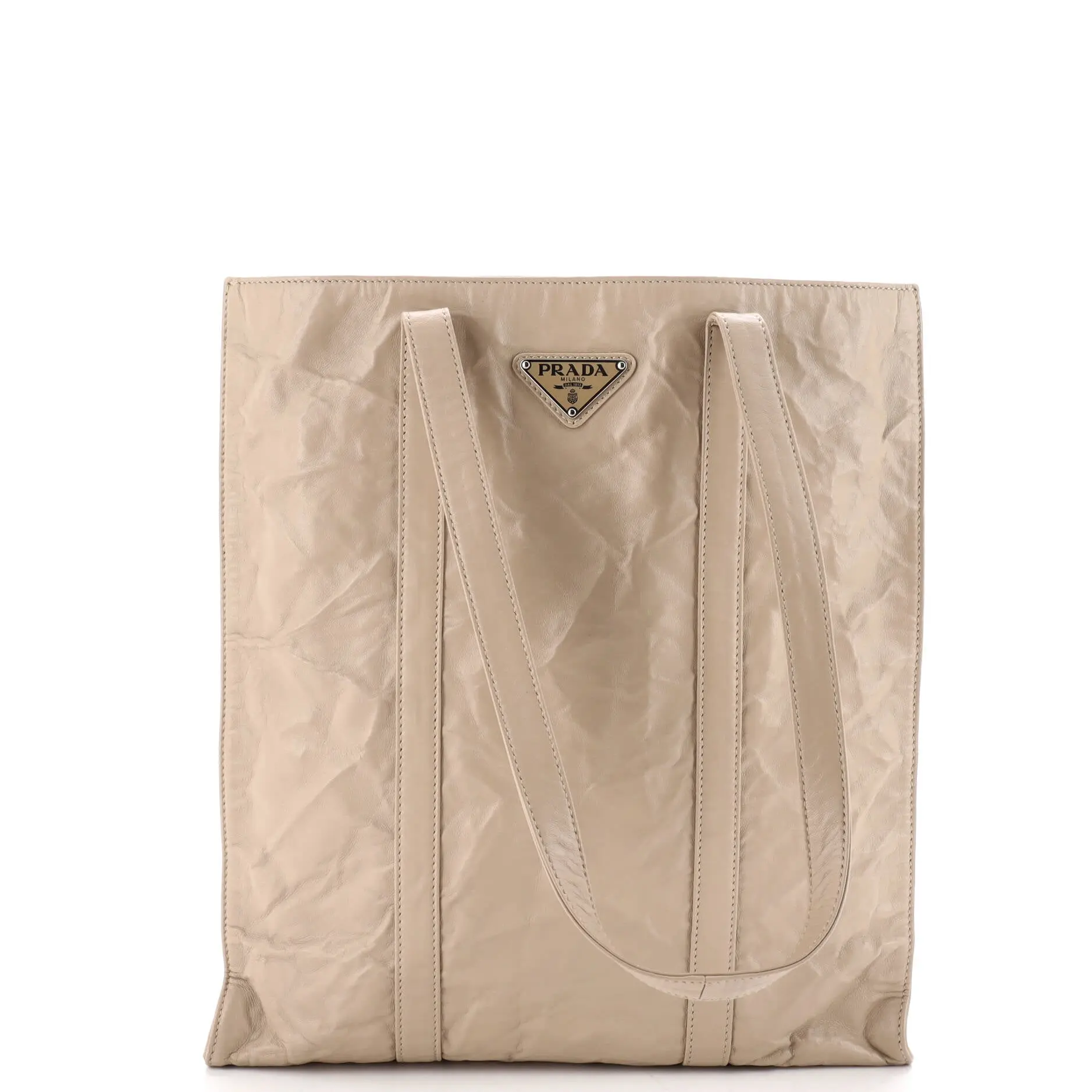 Pre-owned PRADA Leather Tote Bags REBAG Shopper Tote Nappa Antique Medium by Rebag