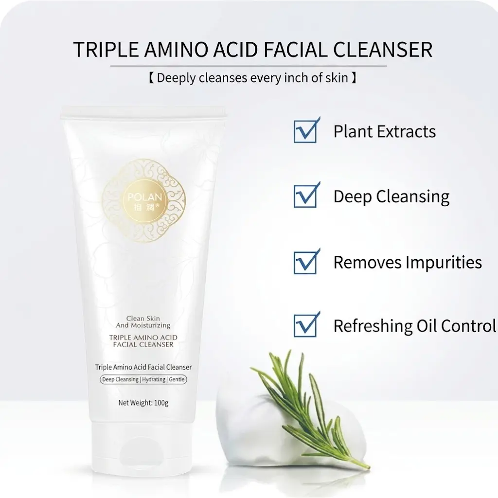 Sensitive Skin Facial Cleanser - 3-Amino Acid Gentle Formula, Hydrating Moisturizing Cleanser for Daily Care, Facial Cleansing Without Post-Wash Tightness, Cleanser Hydrate, Moisturizing Facial Cleansers