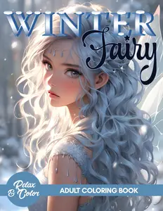 Forest Fairy Coloring Book: Magical Winter Fairies with Fashion Dresses in a Snowy Wonderland Tranquil and Detailed Colouring for Grown-Ups