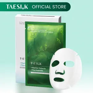 [TAESI.K Official] Marine Moisturizing Mask, Sea Vitality Sheet Mask with Marine Complex, Niacinamide & 11 Peptides, Intensive Hydration and Dewy Radiance for Dry & Combination Skin, Korean Skin Care (6 Sheets)