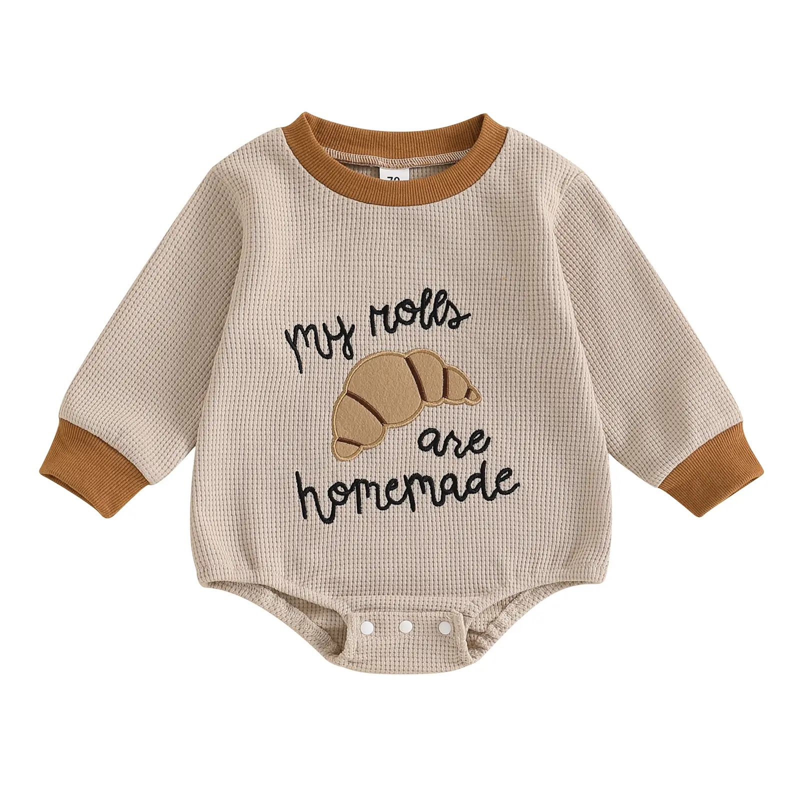 Baby Girl Boy Thanksgiving Outfit Bubble Romper Letter Embroidery Long Sleeve Crew Neck Jumpsuit Turkey Onesie Fall Winter Ribbed Clothes