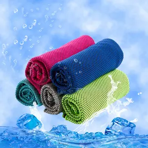 4 Pack Cooling Towels (30cmx80cm) for Neck and Face, Ice Towel for Hot Weather, Soft Breathable Chilly Gym Towels, Microfiber Towel for Work Out, Yoga, Running, Camping & More Activities