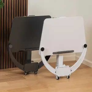 LiftSync Mobile Plus Foldable Standing Desk, 90° Tiltable, Height Adjustable, On Wheels, Compact Side Table teacher podium