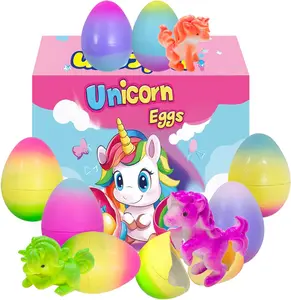 6 Pack Unicorn Hatching Eggs Grow 600% in Water Easter Basket Stuffers for Kids Boys Girls Magical Unicorn Toys Birthday Party Favors Egg Fillers Sensory Toy Gift