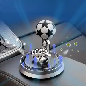 Football decoration ornaments, solar powered rotating ornaments, World Cup gifts, home decoration ornaments, office ornaments, car ornaments