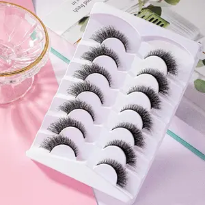 7 Pairs False Eyelashes, Faux Mink Hair Lashes, Eye End Lengthening Cat Eye Lashes, Fluffy Soft Dramatic Volume Eyelashes, Perfect for Makeup Enthusiasts