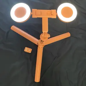 Warrenty Brand New 6 in 1 Selfie Stick with Fill Light 67" Phone Tripod & Wireless Remote Bluetooth Camera Video Recording Music Control for iPhone iPad iOS Android Extendable Aluminium