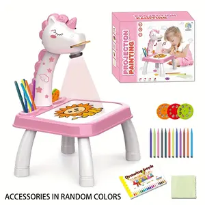 Unicorn Magic Projection Doodle Table, 1 Set Interactive Erasable Board to Inspire Creativity, Perfect Gift