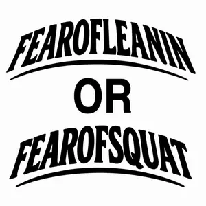 FEAROFLEANIN or FEAROFSQUAT Decal Windshield Banner for Car Accessories