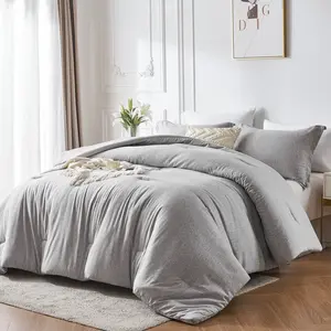 Queen Size Comforter Set Soft Comfortable All Seasons 1 Lightweight Comforter and 2 Premium 3-Piece Set for Better Sleep