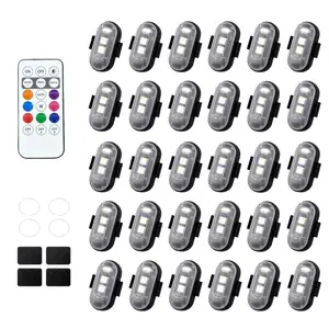 Striking Lights & USB Rechargeable,Wireless Led Lights with Remote Control for Car, Truck,automotive & Bike