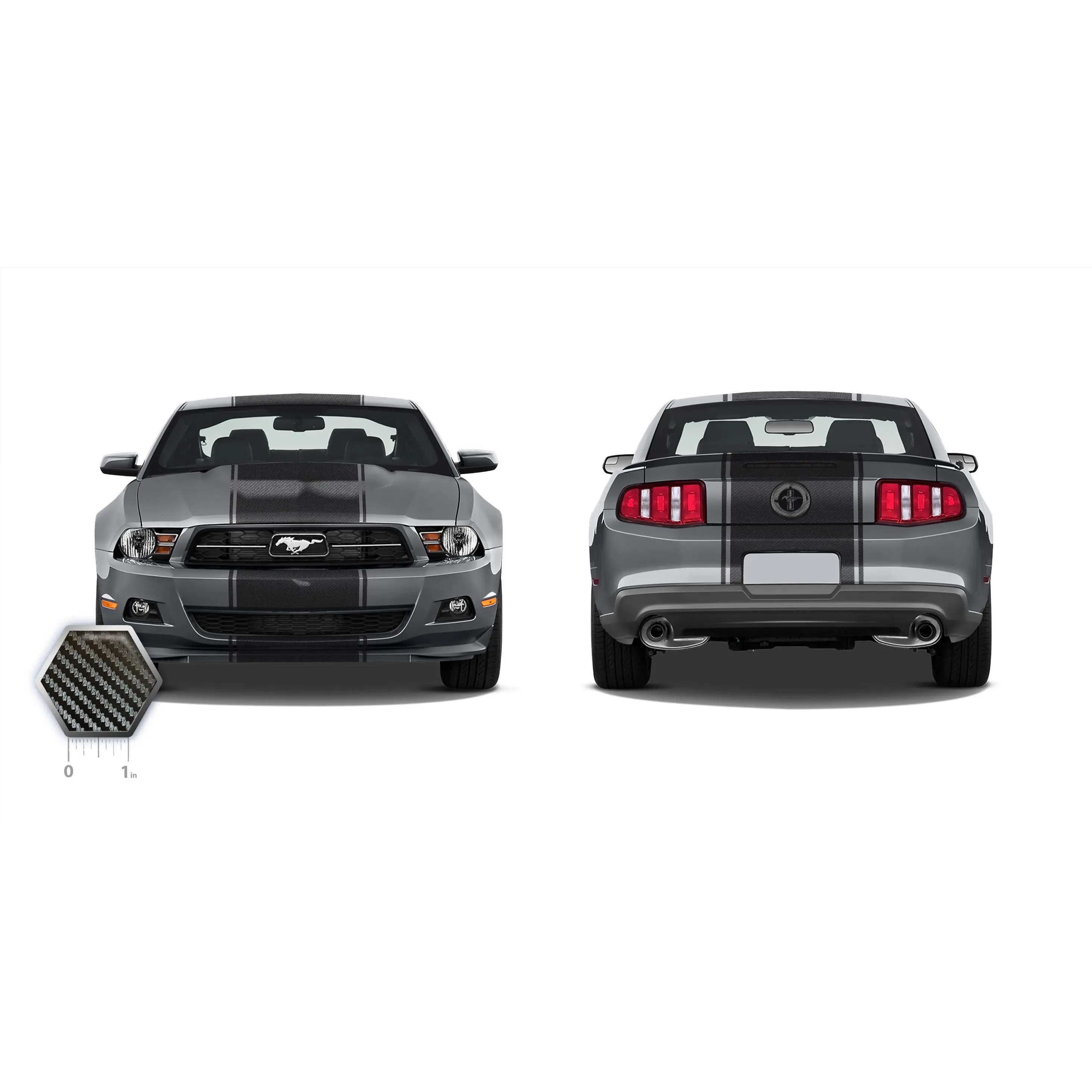 24" Racing Stripes w/pins Self Healing Vinyl fits Ford Mustang 2010-2014