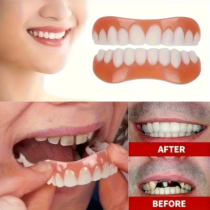 Temporary Cosmetic Teeth Veneers| Solution for Missing Teeth, Get Neat& Bright White Teeth Instantly