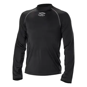 Shock Doctor Men's/Boy's Core Compression Hockey Long Sleeve Shirt - Black Activewear with Four-Way Stretch & Ventilated Mesh Back