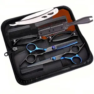 7/9/11PCS 6.0'' Hair Scissors Cutting Shears Thinning Hairdressing Haircut Sets, Barber Haircut Kit, Salon Barber & Home Japan Steel Hair Cutting Scissors for All Hair Types, Hair Tools