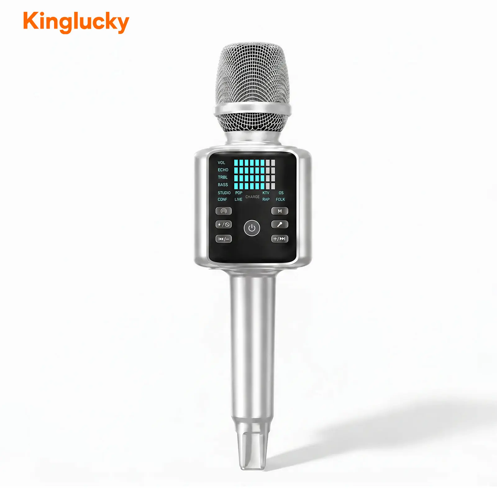 Wireless Karaoke Microphone, 2-in-1 Portable Bluetooth Mic & Speaker for Adults & Kids, 8 Sound Modes, 8H Playtime, for Home Singing & Practice, Family Parties, Outdoor Fun, Travel, Short Videos & Content Creation, Gift for Music Lovers, KINGLUCKY H9