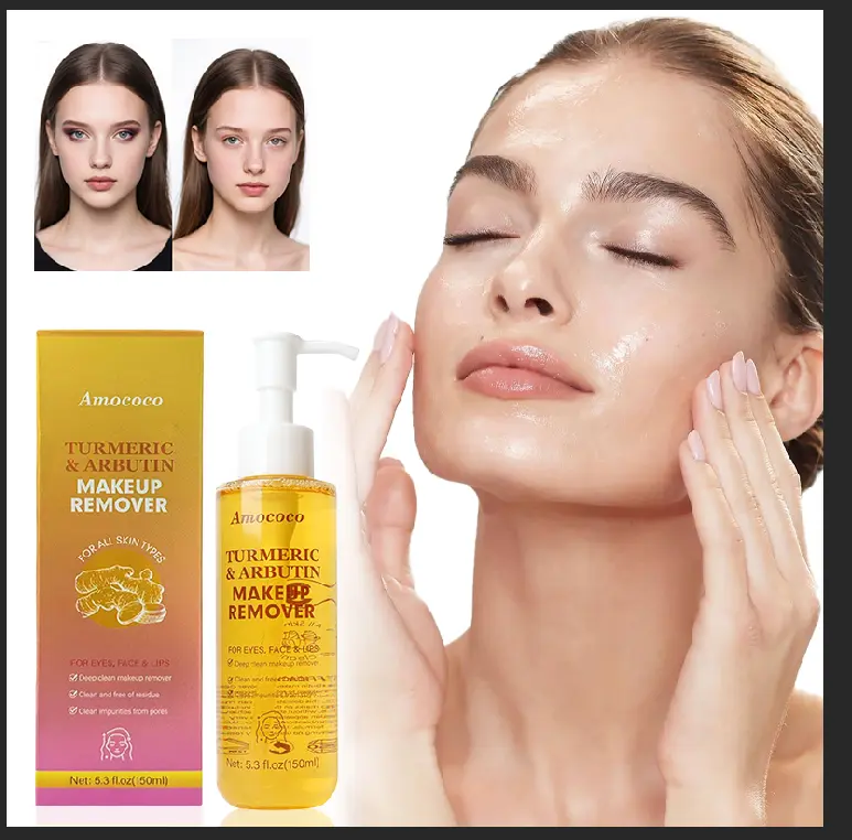 Turmeric & Arbutin Cleansing Water Cleanser 150ml - Liquid Face Makeup Remover, Gentle, Hydrating, Soothing Single Item for All Skin Types