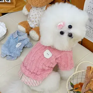 Spring Pet Clothes for Cats & Dogs, Two-Piece Design Prevents Shedding, Mini Dual-Use Apparel for Schnauzers, Bichons, Teddy Dogs, Cats