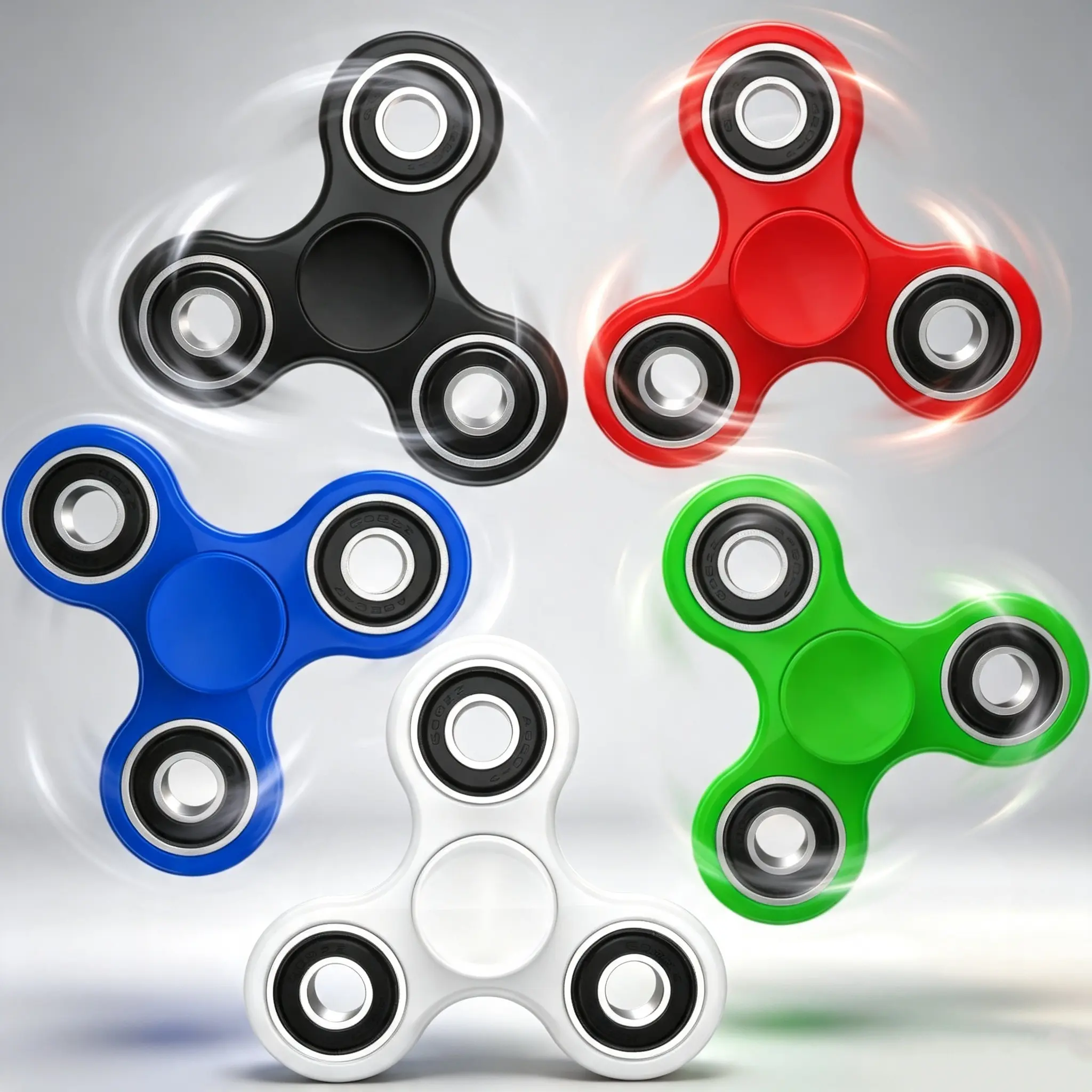 Fidget Spinners 5 Pack - Fidget Toys Sensory Stress Relief Toys for Adults & Kids, Anxiety Reducing Fidget Spinners, Goodie Bag Stuffers for Students, Stress Relief Toys for Calming Down